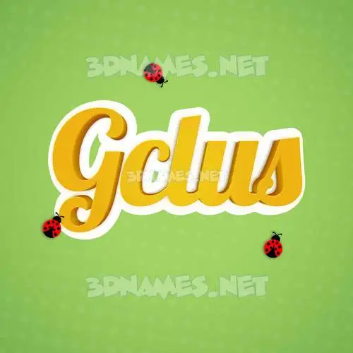 gclus in Ladybugs style - 3D name wallpaper