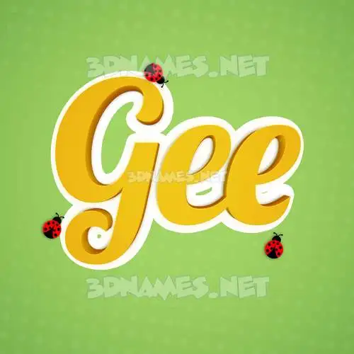 gee in Ladybugs style - 3D name wallpaper gee in Ladybugs style - 3D name wallpaper