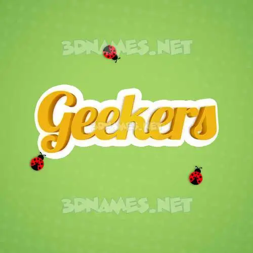 geekers in Ladybugs style - 3D name wallpaper geekers in Ladybugs style - 3D name wallpaper