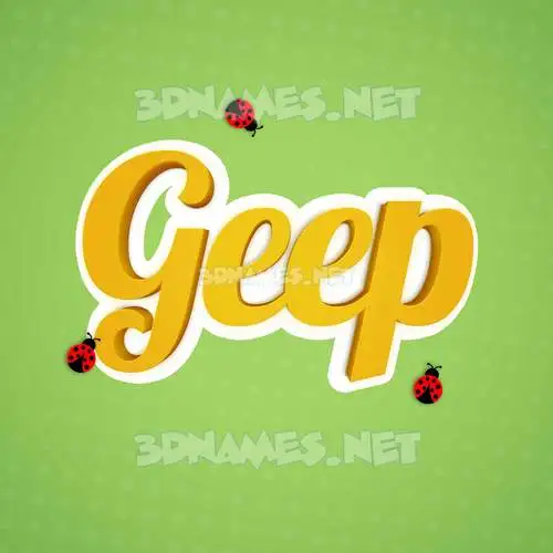 geep in Ladybugs style - 3D name wallpaper geep in Ladybugs style - 3D name wallpaper