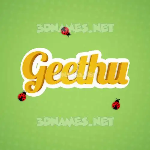 geethu in Ladybugs style - 3D name wallpaper geethu in Ladybugs style - 3D name wallpaper