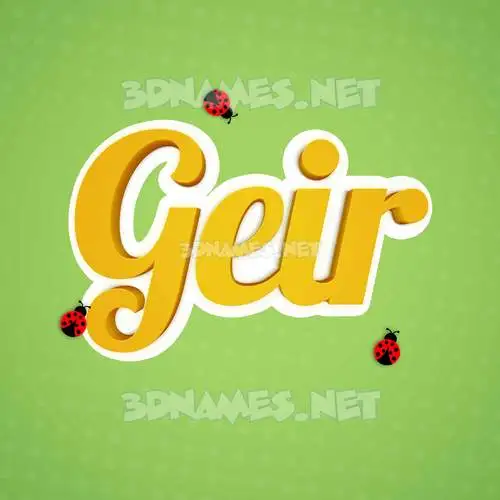 geir in Ladybugs style - 3D name wallpaper