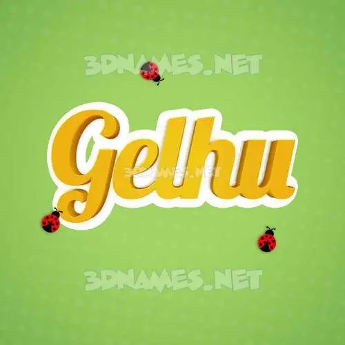 gelhu in Ladybugs style - 3D name wallpaper