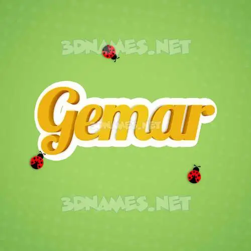 gemar in Ladybugs style - 3D name wallpaper gemar in Ladybugs style - 3D name wallpaper