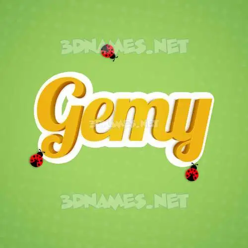 gemy in Ladybugs style - 3D name wallpaper gemy in Ladybugs style - 3D name wallpaper