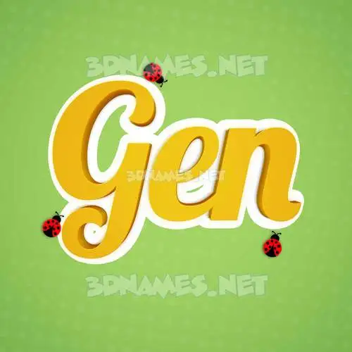 gen in Ladybugs style - 3D name wallpaper gen in Ladybugs style - 3D name wallpaper