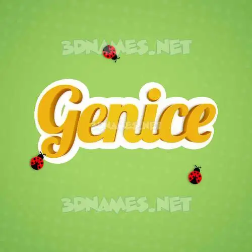 genice in Ladybugs style - 3D name wallpaper genice in Ladybugs style - 3D name wallpaper