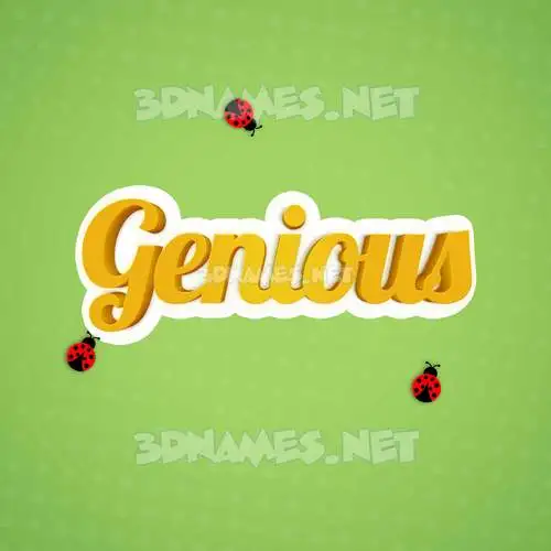 genious in Ladybugs style - 3D name wallpaper genious in Ladybugs style - 3D name wallpaper