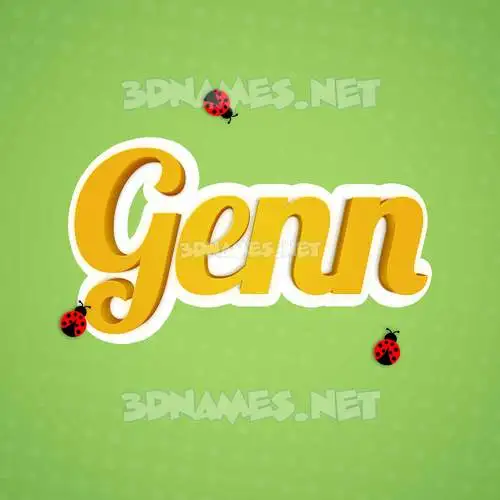 genn in Ladybugs style - 3D name wallpaper genn in Ladybugs style - 3D name wallpaper
