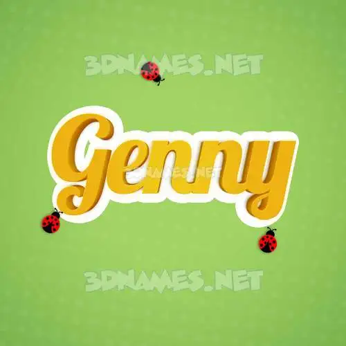 genny in Ladybugs style - 3D name wallpaper genny in Ladybugs style - 3D name wallpaper