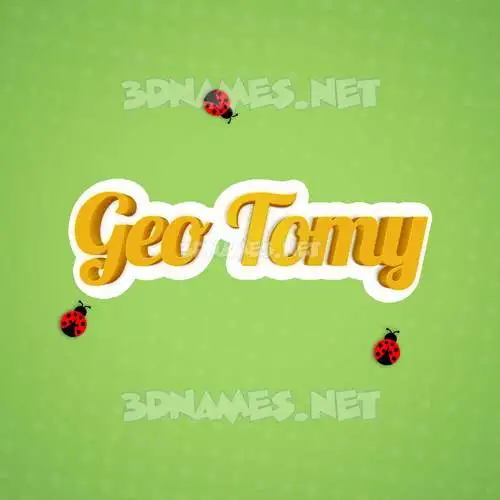 geo tomy in Ladybugs style - 3D name wallpaper geo tomy in Ladybugs style - 3D name wallpaper