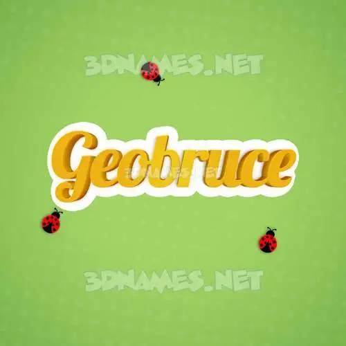 geobruce in Ladybugs style - 3D name wallpaper geobruce in Ladybugs style - 3D name wallpaper