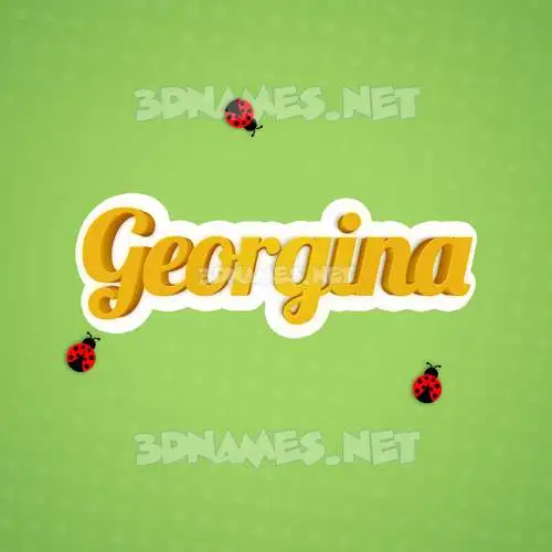 georgina in Ladybugs style - 3D name wallpaper