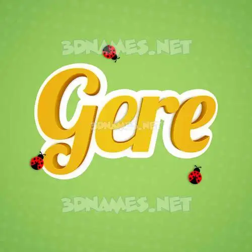 gere in Ladybugs style - 3D name wallpaper