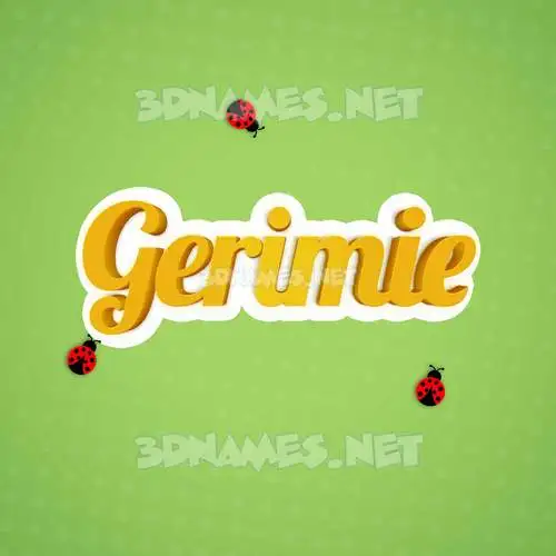 gerimie in Ladybugs style - 3D name wallpaper gerimie in Ladybugs style - 3D name wallpaper