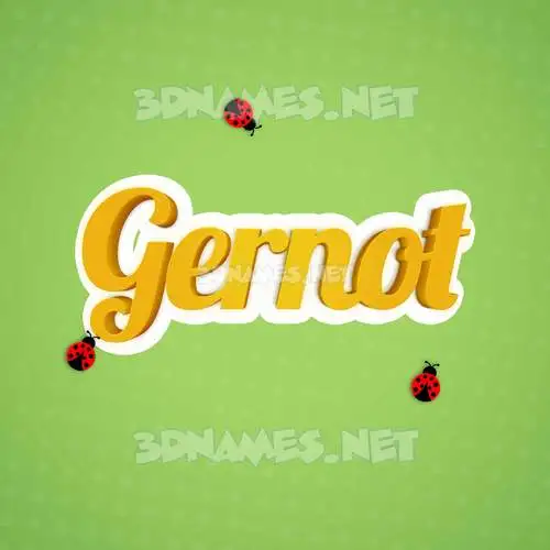 gernot in Ladybugs style - 3D name wallpaper