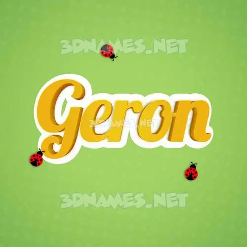 geron in Ladybugs style - 3D name wallpaper geron in Ladybugs style - 3D name wallpaper