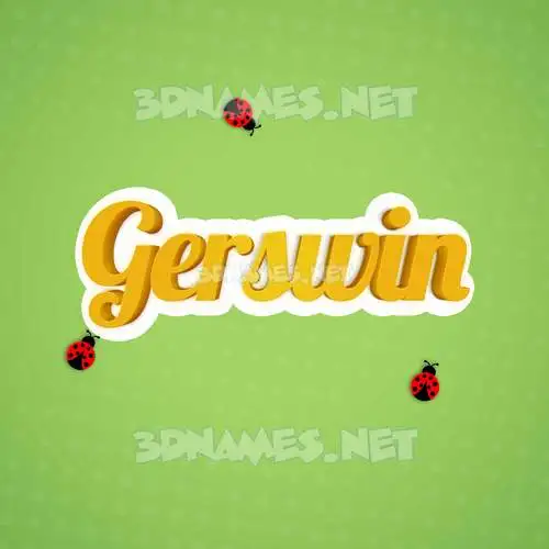 gerswin in Ladybugs style - 3D name wallpaper