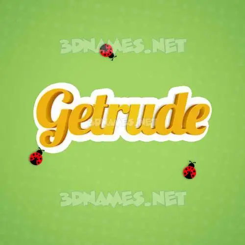 getrude in Ladybugs style - 3D name wallpaper getrude in Ladybugs style - 3D name wallpaper
