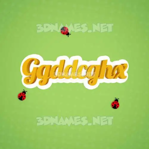 ggddcghx in Ladybugs style - 3D name wallpaper