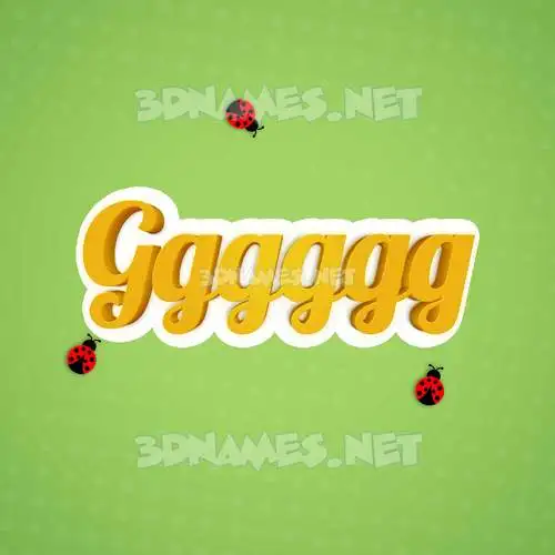 gggggg in Ladybugs style - 3D name wallpaper gggggg in Ladybugs style - 3D name wallpaper