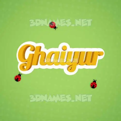 ghaiyur in Ladybugs style - 3D name wallpaper ghaiyur in Ladybugs style - 3D name wallpaper