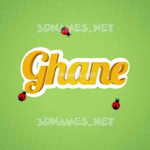 ghane in Ladybugs style - 3D name wallpaper