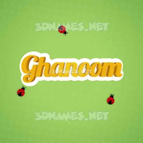 ghanoom in Ladybugs style - 3D name wallpaper ghanoom in Ladybugs style - 3D name wallpaper