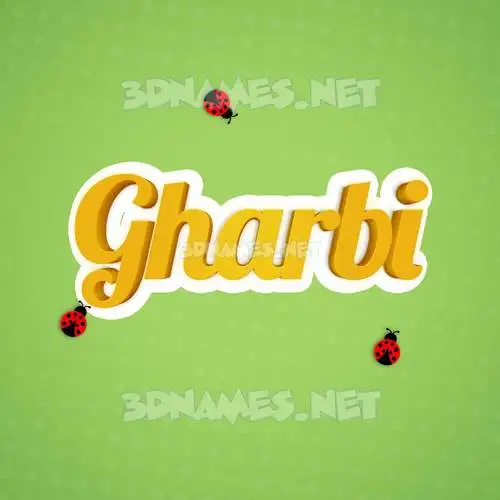 gharbi in Ladybugs style - 3D name wallpaper gharbi in Ladybugs style - 3D name wallpaper