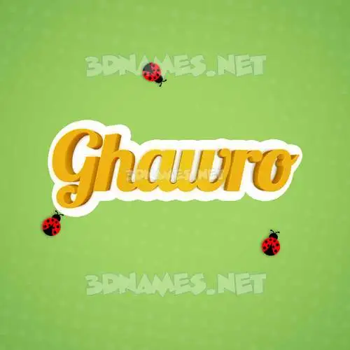 ghawro in Ladybugs style - 3D name wallpaper