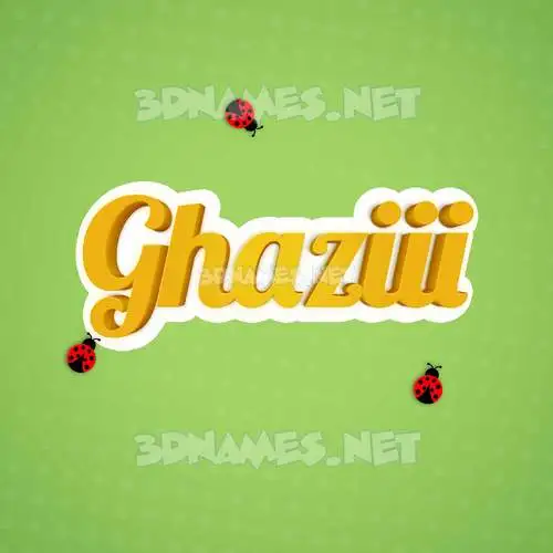 ghaziii in Ladybugs style - 3D name wallpaper