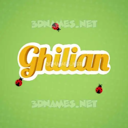 ghilian in Ladybugs style - 3D name wallpaper ghilian in Ladybugs style - 3D name wallpaper