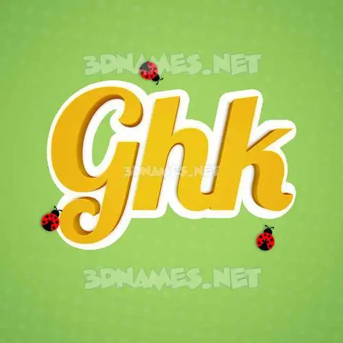 ghk in Ladybugs style - 3D name wallpaper ghk in Ladybugs style - 3D name wallpaper