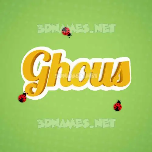ghous in Ladybugs style - 3D name wallpaper ghous in Ladybugs style - 3D name wallpaper
