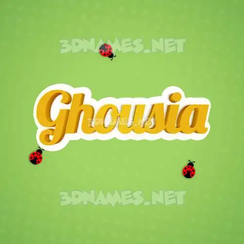 ghousia in Ladybugs style - 3D name wallpaper