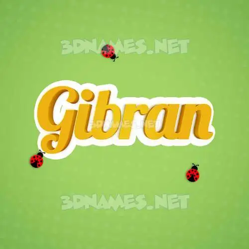gibran in Ladybugs style - 3D name wallpaper gibran in Ladybugs style - 3D name wallpaper
