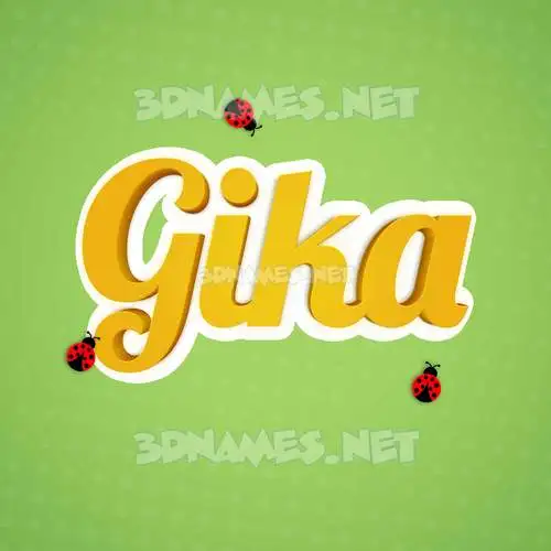 gika in Ladybugs style - 3D name wallpaper gika in Ladybugs style - 3D name wallpaper