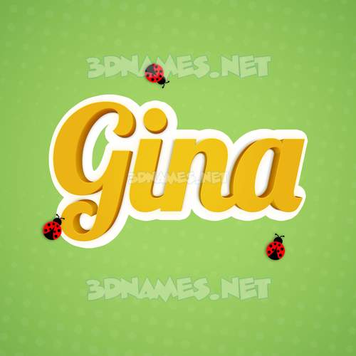 Preview of Ladybugs 3D name for "gina"