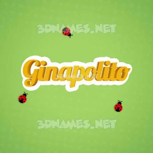 ginapolito in Ladybugs style - 3D name wallpaper ginapolito in Ladybugs style - 3D name wallpaper