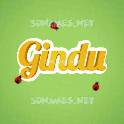gindu in Ladybugs style - 3D name wallpaper gindu in Ladybugs style - 3D name wallpaper