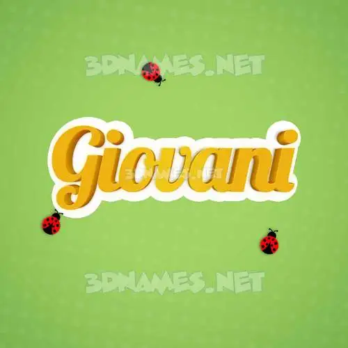 giovani in Ladybugs style - 3D name wallpaper giovani in Ladybugs style - 3D name wallpaper