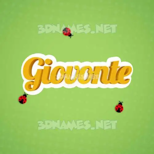 giovonte in Ladybugs style - 3D name wallpaper