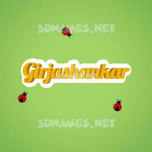 girjashankar in Ladybugs style - 3D name wallpaper