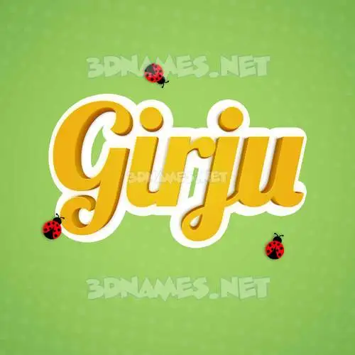 girju in Ladybugs style - 3D name wallpaper girju in Ladybugs style - 3D name wallpaper