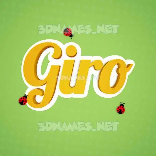 giro in Ladybugs style - 3D name wallpaper