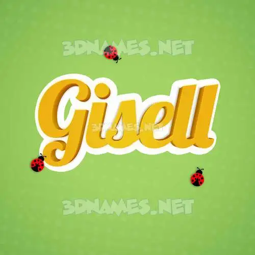 gisell in Ladybugs style - 3D name wallpaper