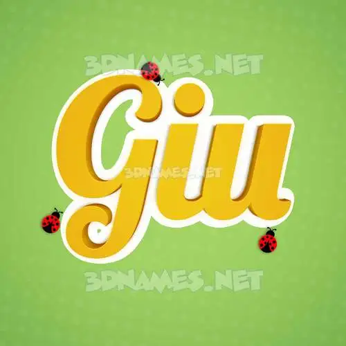 giu in Ladybugs style - 3D name wallpaper giu in Ladybugs style - 3D name wallpaper