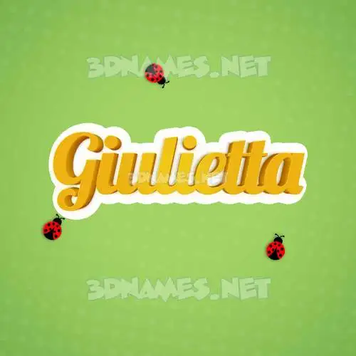 giulietta in Ladybugs style - 3D name wallpaper giulietta in Ladybugs style - 3D name wallpaper