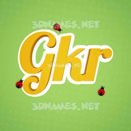 gkr in Ladybugs style - 3D name wallpaper gkr in Ladybugs style - 3D name wallpaper