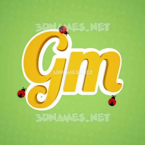 gm in Ladybugs style - 3D name wallpaper gm in Ladybugs style - 3D name wallpaper